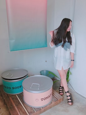 「Chica（チカ）のアイテム（ジャケット/アウター）」を使った、Hsiuhsiuさん（レディース・164cm）の夏コーディネート