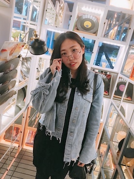 「Chica（チカ）のアイテム（ジャケット/アウター）」を使った、Hsiuhsiuさん（レディース・164cm）の秋コーディネート