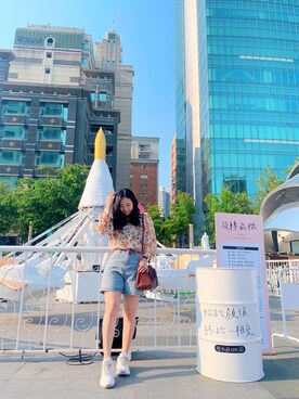 「Chica（チカ）のアイテム」を使った、Hsiuhsiuさん（レディース・164cm）の春コーディネート