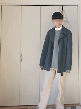 「BOYCOTT（ボイコット）のアイテム（パンツ）」を使った、しがない高校生さん（メンズ・180cm）の冬コーディネート