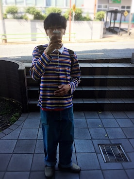 「VANDALIZE（ヴァンダライズ）のアイテム（トップス）」を使った、健太郎さん（メンズ・179cm）の春コーディネート