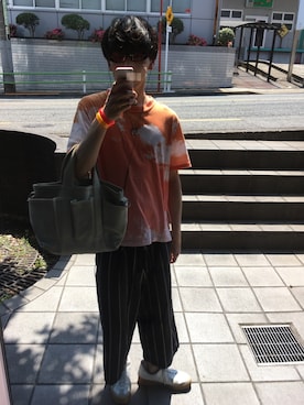「CABANE de ZUCCa（カバンドズッカ）のアイテム（アクセサリー）」を使った、健太郎さん（メンズ・179cm）の春コーディネート