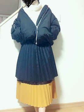 「HELK（ヘルク）のアイテム（ジャケット/アウター）」を使った、はるきちさん（レディース・155cm）の冬コーディネート
