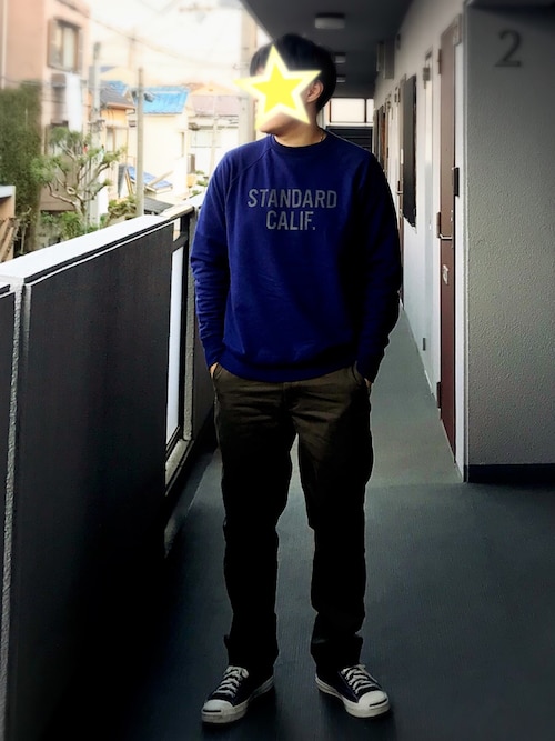 アロハワイ Standard Californiaのスウェットを使ったコーディネート Wear