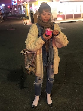 やましたりなさん（レディース・162cm）の冬コーディネート