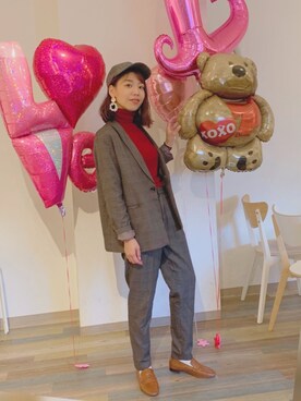 やましたりなさん（レディース・162cm）の秋コーディネート