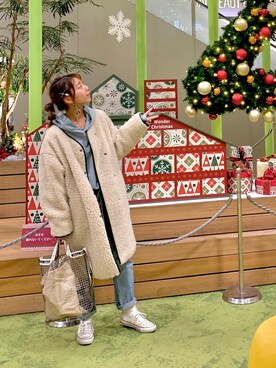 やましたりなさん（レディース・162cm）の冬コーディネート