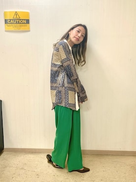 「Ameri（アメリ）のアイテム」を使った、やましたりなさん（レディース・162cm）の秋コーディネート