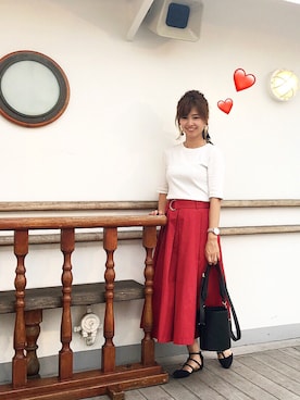 「マリンコーデ」｜「アイテム（アナログ腕時計）」を使った、おしゃれ豆知識💡のSERINAさん（レディース・164cm）の夏コーディネート
