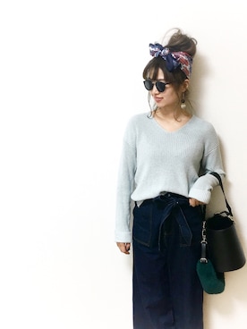 「アイテム（ピアス（両耳用））」を使った、おしゃれ豆知識💡のSERINAさん（レディース・164cm・30代）の冬コーディネート