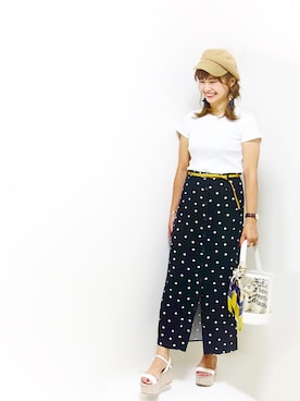 「アイテム（ピアス（両耳用））」を使った、おしゃれ豆知識💡のSERINAさん（レディース・164cm・30代）の夏コーディネート