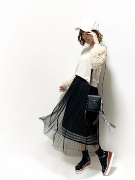 「pairpair」｜「アイテム（帽子）」を使った、おしゃれ豆知識💡のSERINAさん（レディース・164cm）の春コーディネート