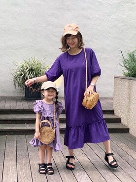 「Daniel Wellington（ダニエルウェリントン）の販売終了クラシックペティット アッシュフィールド32mm（アナログ腕時計）」を使った、おしゃれ豆知識💡のSERINAさん（レディース・163cm）の夏コーディネート