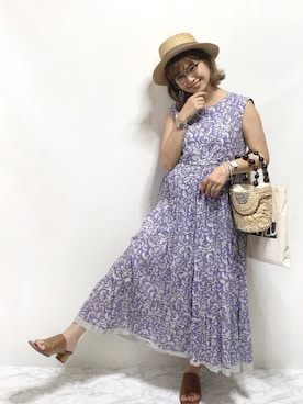 「Daniel Wellington（ダニエルウェリントン）の販売終了クラシックペティット アッシュフィールド32mm（アナログ腕時計）」を使った、おしゃれ豆知識💡のSERINAさん（レディース・163cm）の夏コーディネート