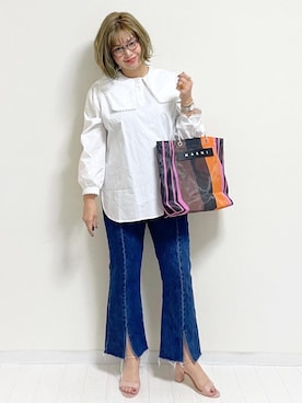 「Daniel Wellington（ダニエルウェリントン）の販売終了クラシックペティット アッシュフィールド32mm（アナログ腕時計）」を使った、おしゃれ豆知識💡のSERINAさん（レディース・163cm）の春コーディネート