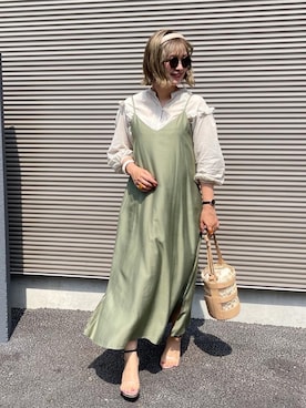 「accommode」｜「アイテム（ワンピース/ドレス）」を使った、おしゃれ豆知識💡のSERINAさん（レディース・163cm）の夏コーディネート