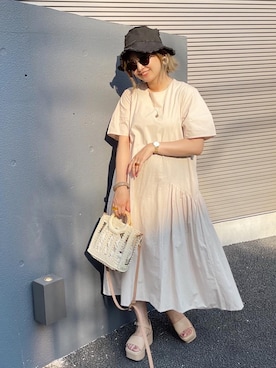 「accommode」｜「アイテム（ワンピース/ドレス）」を使った、おしゃれ豆知識💡のSERINAさん（レディース・163cm）の夏コーディネート