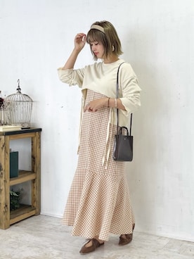 「accommode」｜「アイテム（ワンピース/ドレス）」を使った、おしゃれ豆知識💡のSERINAさん（レディース・163cm）の夏コーディネート