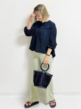 「Kastane」｜「アイテム（腕時計）」を使った、おしゃれ豆知識💡のSERINAさん（レディース・163cm）の夏コーディネート