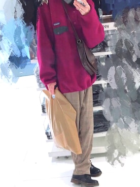 「apres jour（アプレジュール）のアイテム（パンツ）」を使った、motさん（メンズ・169cm）の冬コーディネート