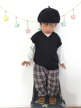 「アイテム（アンサンブル）」を使った、kotaさん（キッズ・80cm）の秋コーディネート