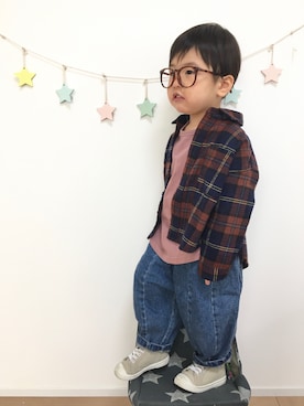 「SPICE OF LIFE（スパイス オブ ライフ）のアイテム」を使った、kotaさん（キッズ・90cm）の冬コーディネート