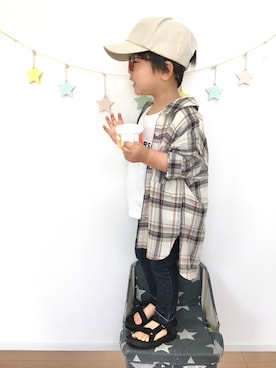 「SPICE OF LIFE（スパイス オブ ライフ）のアイテム」を使った、kotaさん（キッズ・90cm）の春コーディネート