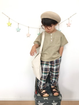 「SPICE OF LIFE（スパイス オブ ライフ）のアイテム」を使った、kotaさん（キッズ・90cm）の秋コーディネート