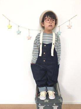 「SPICE OF LIFE（スパイス オブ ライフ）のアイテム」を使った、kotaさん（キッズ・90cm）の秋コーディネート