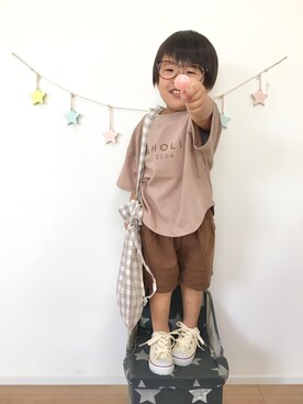「SPICE OF LIFE（スパイス オブ ライフ）のアイテム」を使った、kotaさん（キッズ・90cm）の秋コーディネート
