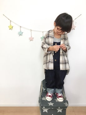 「SPICE OF LIFE（スパイス オブ ライフ）のアイテム」を使った、kotaさん（キッズ・90cm）の秋コーディネート