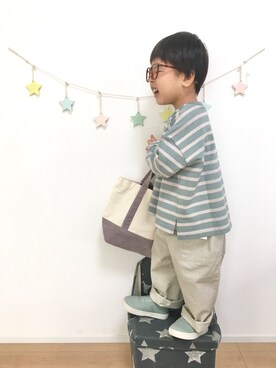「SPICE OF LIFE（スパイス オブ ライフ）のアイテム」を使った、kotaさん（キッズ・90cm）の秋コーディネート