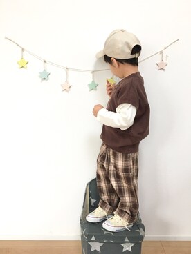 「2020秋チェッカーず」｜kotaさん（キッズ・90cm）の秋コーディネート