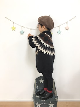 「SPICE OF LIFE（スパイス オブ ライフ）のアイテム」を使った、kotaさん（キッズ・90cm）の冬コーディネート