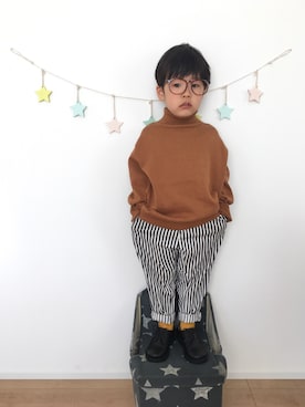 「SPICE OF LIFE（スパイス オブ ライフ）のアイテム」を使った、kotaさん（キッズ・90cm）の冬コーディネート