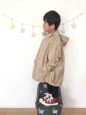 「オールスター」｜「アイテム（ブルゾン）」を使った、kotaさん（キッズ・90cm）の春コーディネート