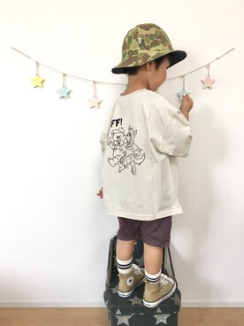 「JIPPON（ジポン）のアイテム」を使った、kotaさん（キッズ・100cm）の夏コーディネート
