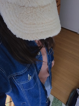 「ehka sopo（エヘカソポ）のアイテム（デニムジャケット）」を使った、もここさん（レディース・153cm）の冬コーディネート