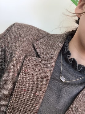 「ehka sopo（エヘカソポ）のアイテム（チェスターコート）」を使った、もここさん（レディース・153cm）の冬コーディネート