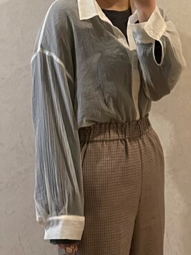 「earth（アース）のアイテム（パンツ）」を使った、ｙｕｉさん（レディース・159cm）の春コーディネート