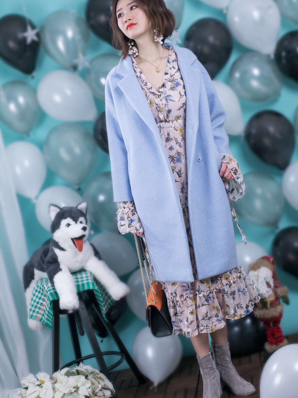 「休日スタイル、オトナカジュアル、今日のコーデ、春コーデ、ootd」｜「urのアイテム（ピーコート、ブルー系）」を使った、菲さん（レディース・171cm）の冬コーディネートの1枚目の写真