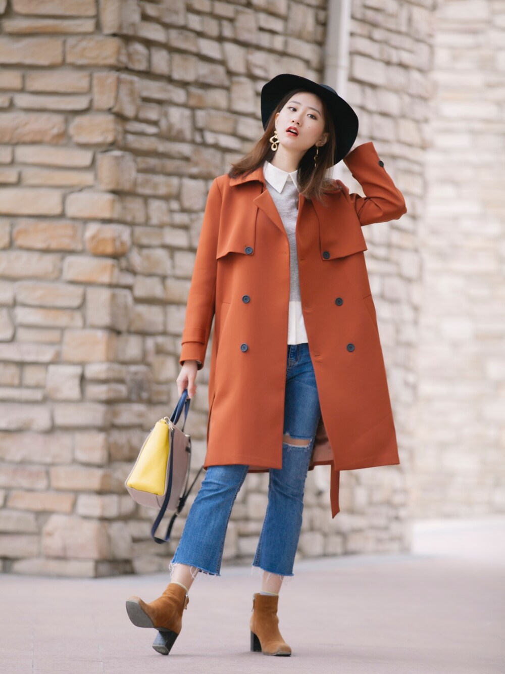 「シンプル、春コーデ、オトナカジュアル、outfit、fashion、カジュアル、ootd」｜「anna it is amazingのアイテム（ピーコート、その他）」を使った、菲さん（レディース・171cm）の冬コーディネートの1枚目の写真