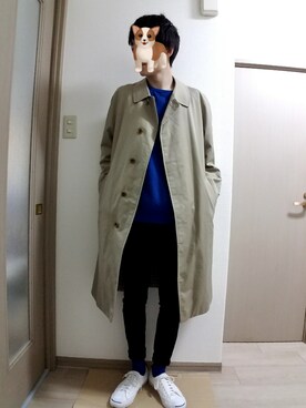 「ジャックパーセル」｜「アイテム（トレンチコート）」を使った、koka-pさん（メンズ・177cm）の秋コーディネート