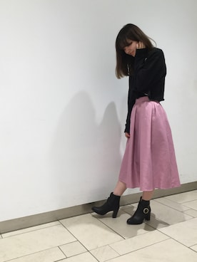 「ピンクスカート」｜ORientalTRaffic キラリナ京王吉祥寺店さん（レディース・160cm）の秋コーディネート