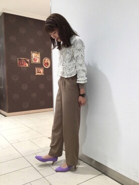 「アイテム（パンプス、パープル系）」を使った、ORientalTRaffic キラリナ京王吉祥寺店さん（レディース・160cm）の冬コーディネート