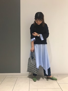「スリッパ」｜「アイテム（ワンピース/ドレス）」を使った、ORientalTRaffic キラリナ京王吉祥寺店さん（レディース・160cm）の春コーディネート