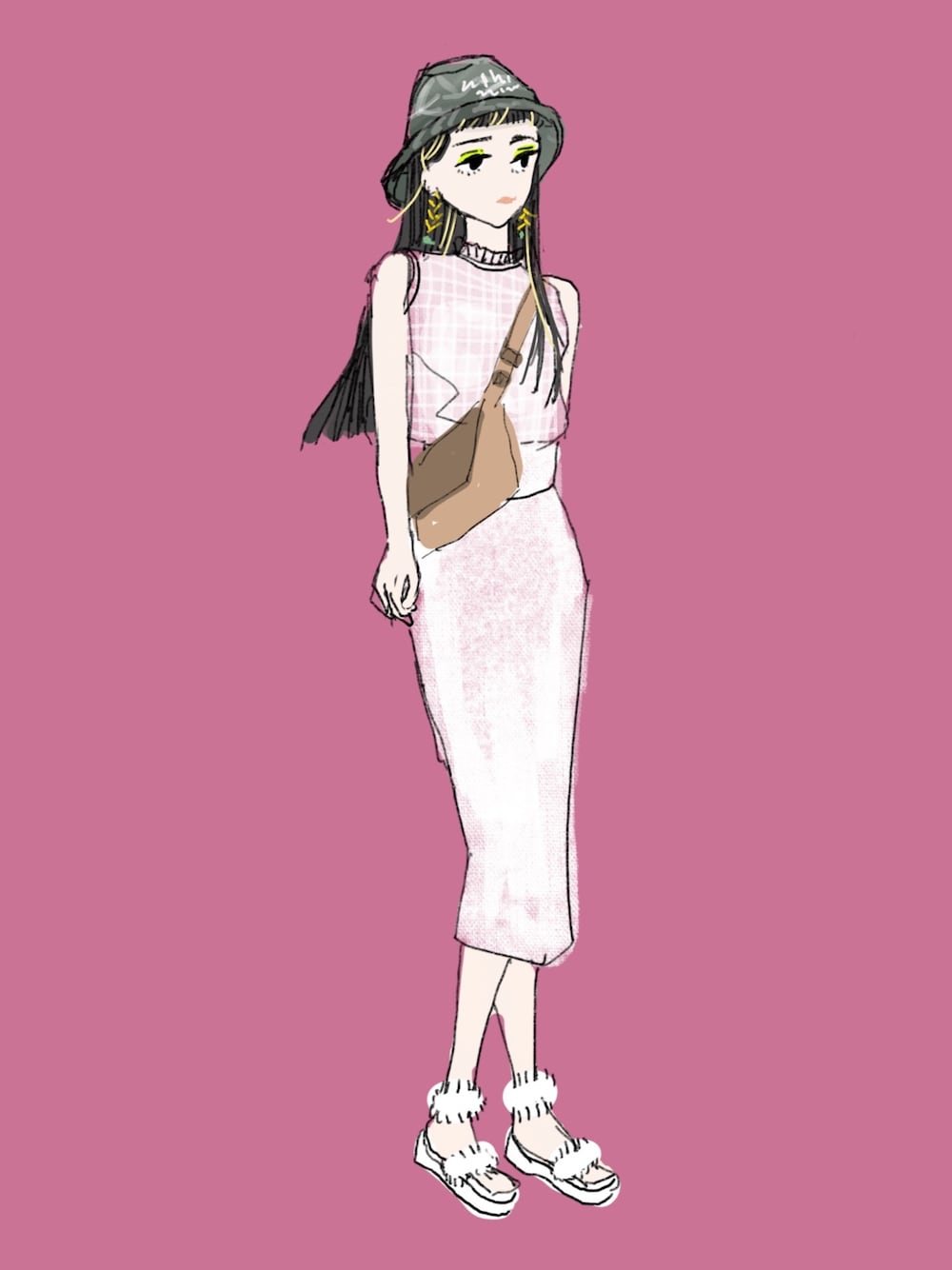 「シンプルコーデ、おしゃれさんと繋がりたい、白コーデ、white、ヲタク、ヲタクだってお洒落したい、オフ会」｜「SLYのアイテム（スカート、ホワイト系）」を使った、田中れもんさん（レディース・167cm）の秋コーディネートの1枚目の写真