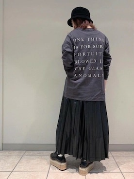 「バックロゴ」｜「アイテム（その他シューズ）」を使った、JEANASIS札幌ステラプレイス店STAFFさん（レディース・154cm）の春コーディネート