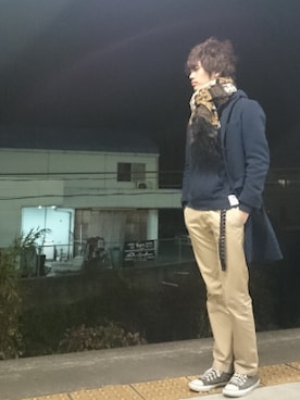「チェスター」｜「アイテム（スニーカー）」を使った、Shogo.Oさん（メンズ・178cm）の冬コーディネート