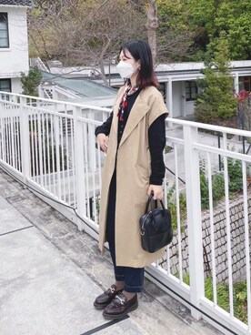 「Kastane（カスタネ）のアイテム（トレンチコート）」を使った、JadeWさん（レディース・160cm）の冬コーディネート
